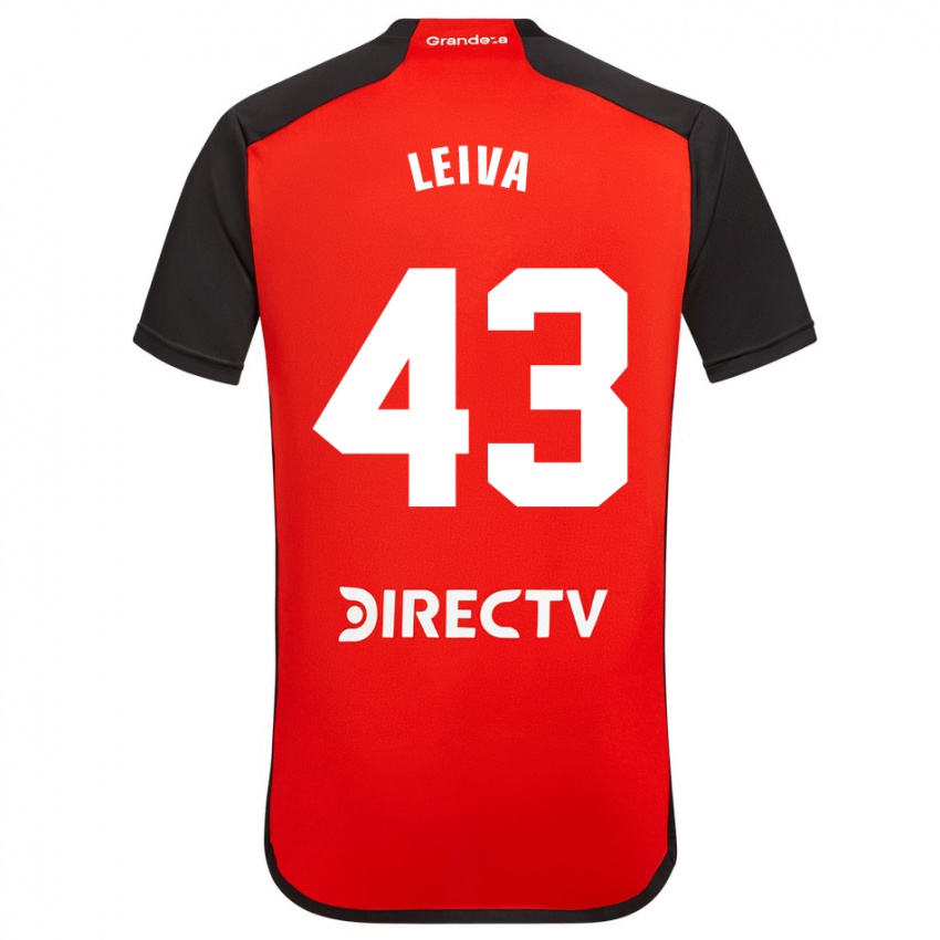 Homme Maillot Tobías Leiva #43 Rouge Tenues Extérieur 2023/24 T-Shirt Suisse