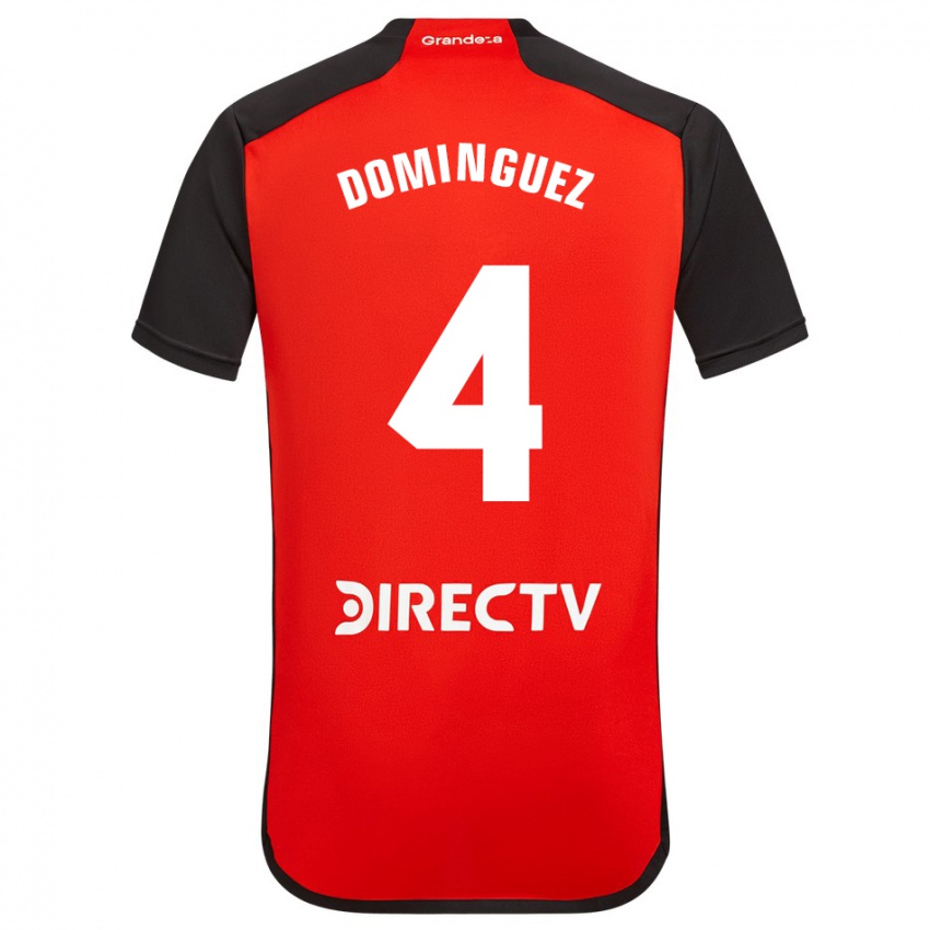 Homme Maillot Evelyn Sofía Domínguez #4 Rouge Tenues Extérieur 2023/24 T-Shirt Suisse