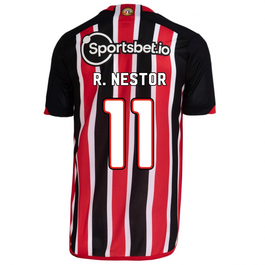 Homme Maillot Rodrigo Nestor #11 Bleu Rouge Tenues Extérieur 2023/24 T-Shirt Suisse