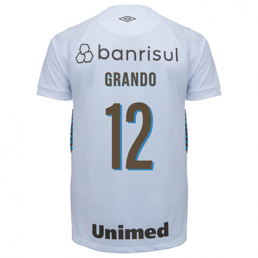 Homme Maillot Gabriel Grando #12 Blanc Tenues Extérieur 2023/24 T-Shirt Suisse
