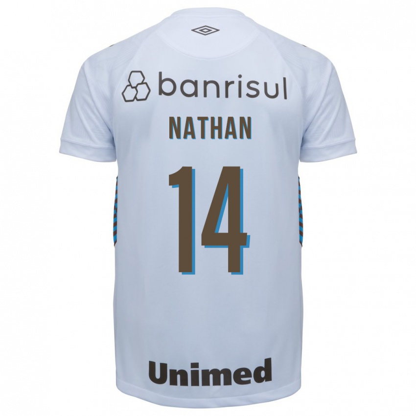 Homme Maillot Nathan #14 Blanc Tenues Extérieur 2023/24 T-Shirt Suisse