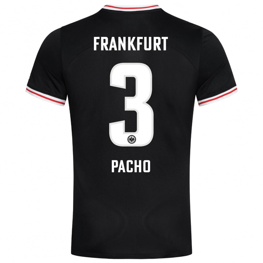 Herren Willian Pacho #3 Schwarz Auswärtstrikot Trikot 2023/24 T-Shirt Schweiz