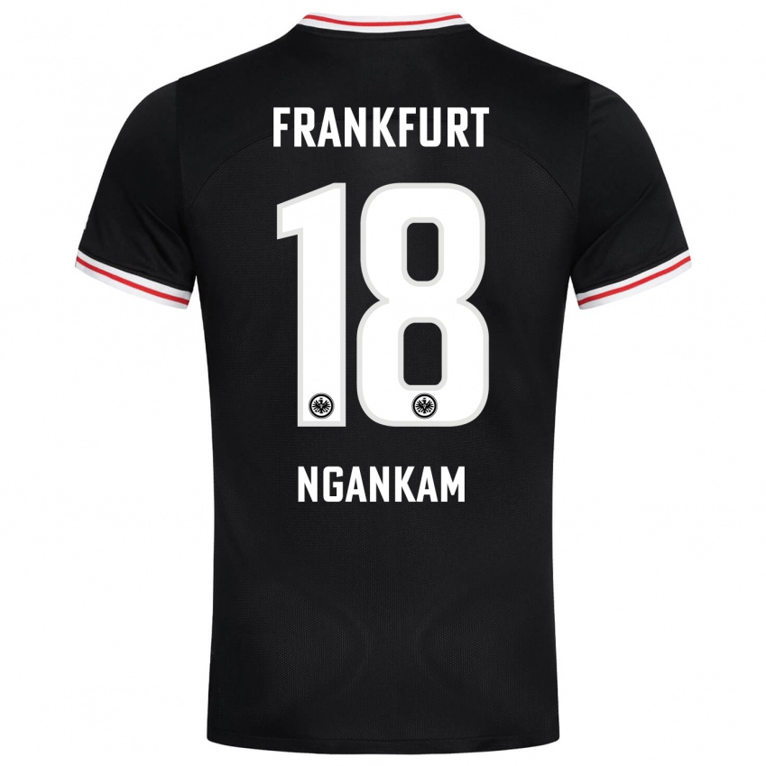 Herren Jessic Ngankam #18 Schwarz Auswärtstrikot Trikot 2023/24 T-Shirt Schweiz
