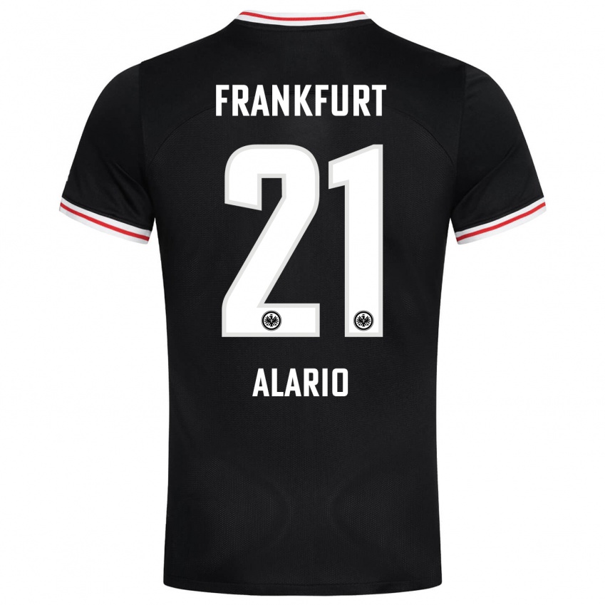 Herren Lucas Alario #21 Schwarz Auswärtstrikot Trikot 2023/24 T-Shirt Schweiz