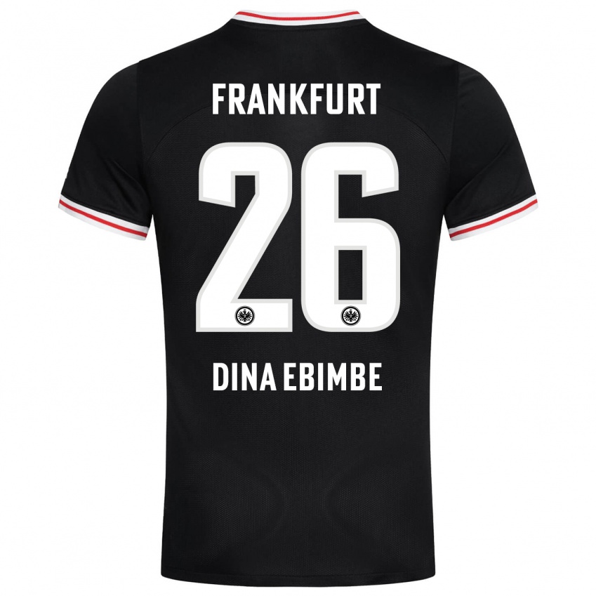 Herren Junior Dina Ebimbe #26 Schwarz Auswärtstrikot Trikot 2023/24 T-Shirt Schweiz