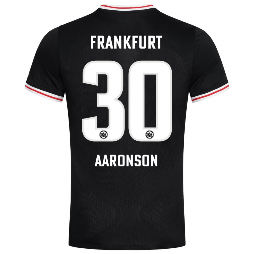 Herren Paxten Aaronson #30 Schwarz Auswärtstrikot Trikot 2023/24 T-Shirt Schweiz