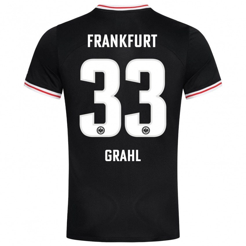 Homme Maillot Jens Grahl #33 Noir Tenues Extérieur 2023/24 T-Shirt Suisse
