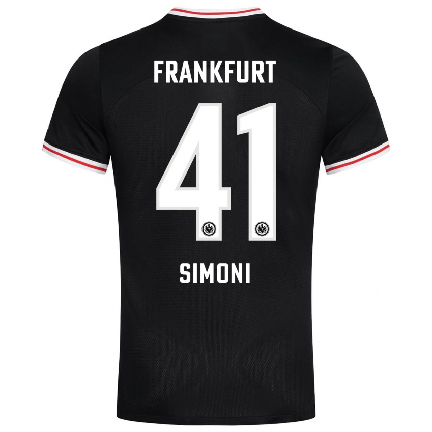 Herren Simon Simoni #41 Schwarz Auswärtstrikot Trikot 2023/24 T-Shirt Schweiz