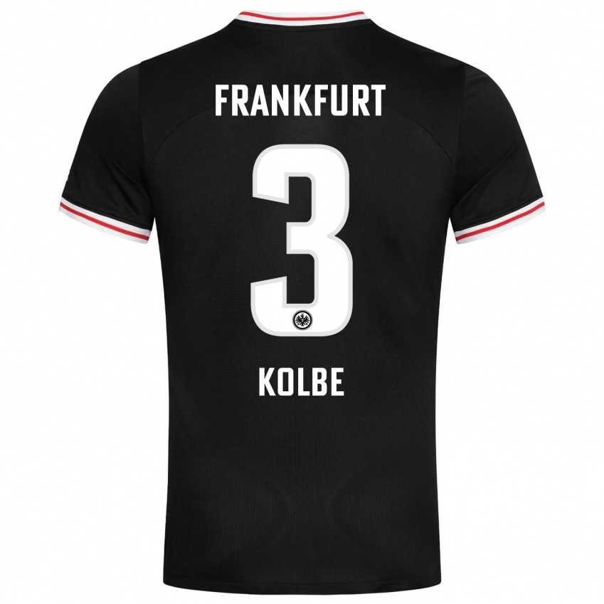 Herren Louis Kolbe #3 Schwarz Auswärtstrikot Trikot 2023/24 T-Shirt Schweiz