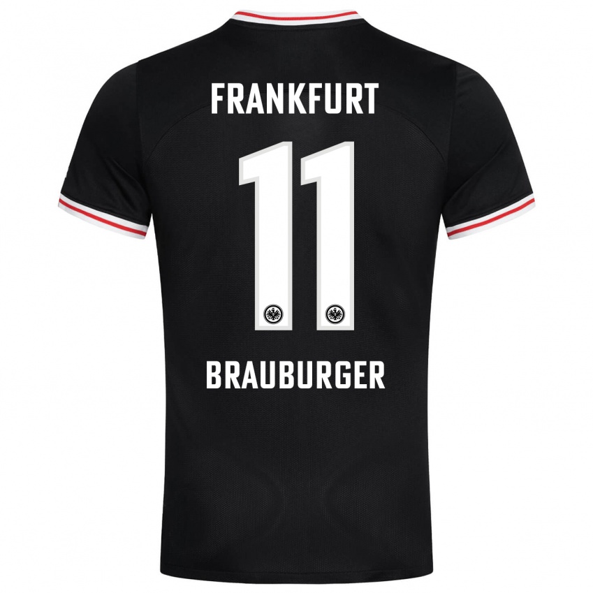 Herren Maximilian Brauburger #11 Schwarz Auswärtstrikot Trikot 2023/24 T-Shirt Schweiz