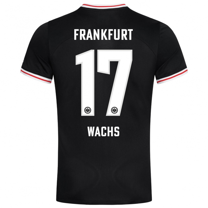 Herren Marc Wachs #17 Schwarz Auswärtstrikot Trikot 2023/24 T-Shirt Schweiz