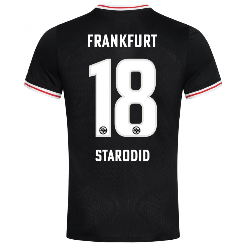 Herren Daniel Starodid #18 Schwarz Auswärtstrikot Trikot 2023/24 T-Shirt Schweiz