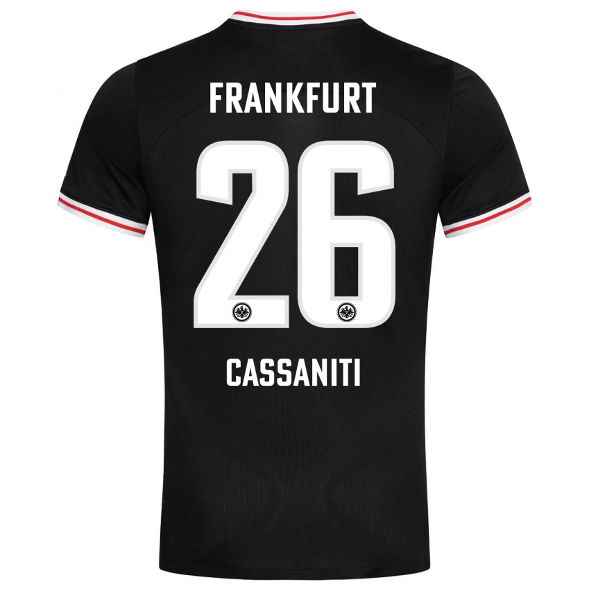 Herren Nino Cassaniti #26 Schwarz Auswärtstrikot Trikot 2023/24 T-Shirt Schweiz