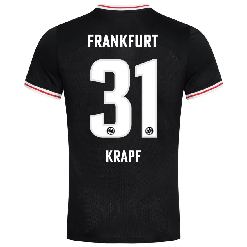 Herren Maximilian Krapf #31 Schwarz Auswärtstrikot Trikot 2023/24 T-Shirt Schweiz