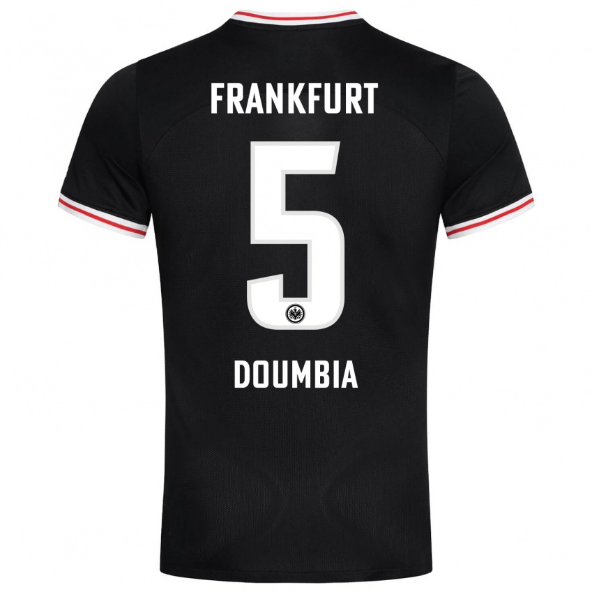 Herren Fousseny Doumbia #5 Schwarz Auswärtstrikot Trikot 2023/24 T-Shirt Schweiz