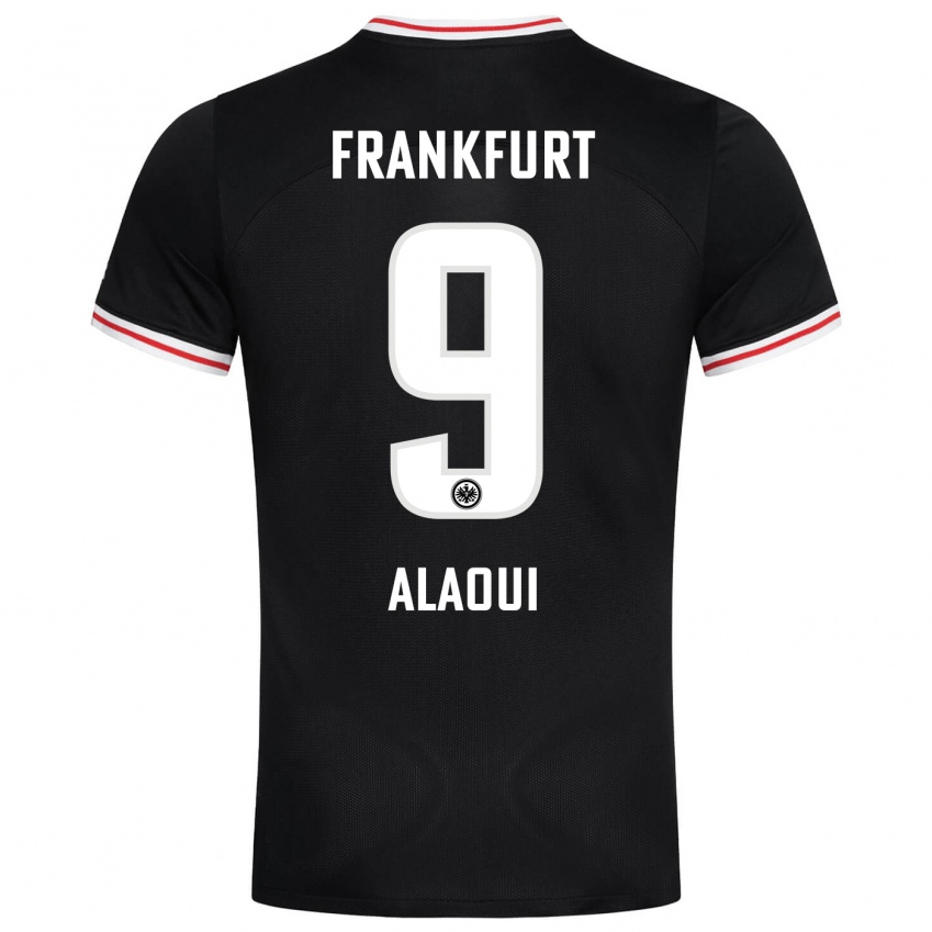 Herren Anas Alaoui #9 Schwarz Auswärtstrikot Trikot 2023/24 T-Shirt Schweiz