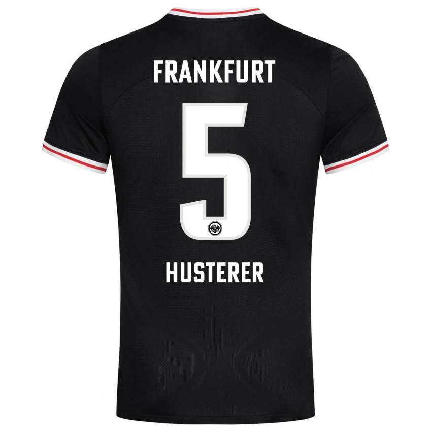 Herren Lean Husterer #5 Schwarz Auswärtstrikot Trikot 2023/24 T-Shirt Schweiz
