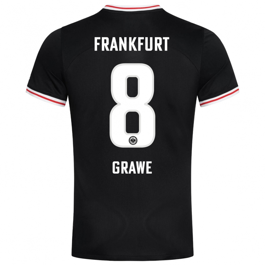 Herren Lisanne Gräwe #8 Schwarz Auswärtstrikot Trikot 2023/24 T-Shirt Schweiz