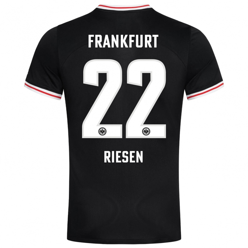 Herren Nadine Riesen #22 Schwarz Auswärtstrikot Trikot 2023/24 T-Shirt Schweiz