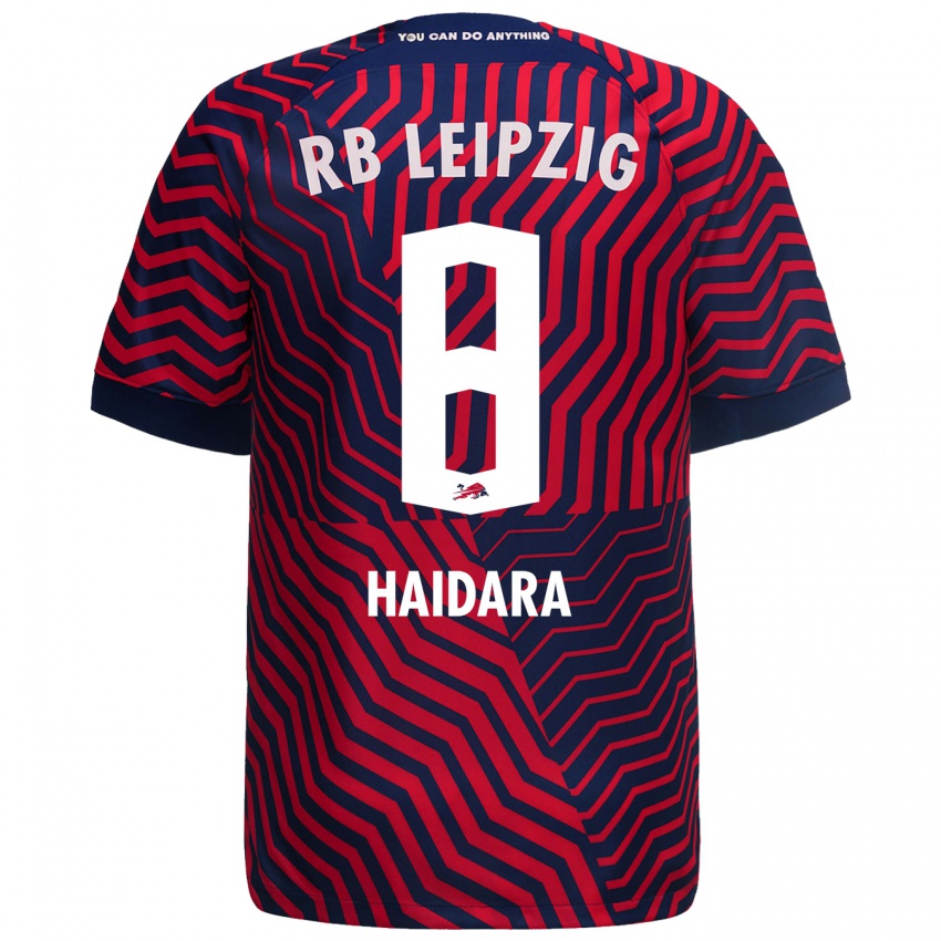 Herren Amadou Haidara #8 Blau Rot Auswärtstrikot Trikot 2023/24 T-Shirt Schweiz