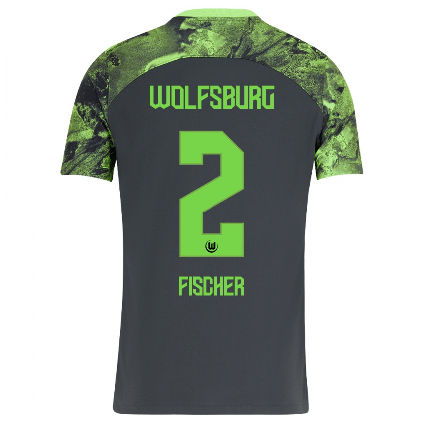 Herren Kilian Fischer #2 Dunkelgrau Auswärtstrikot Trikot 2023/24 T-Shirt Schweiz
