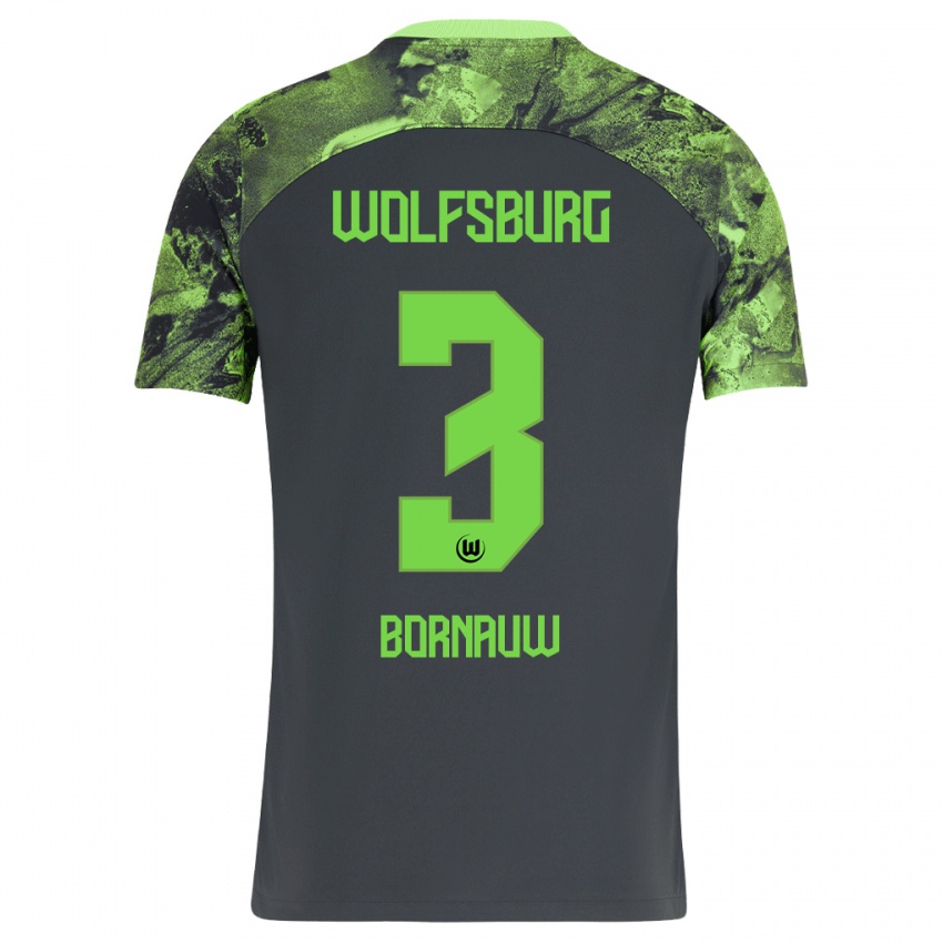 Herren Sebastiaan Bornauw #3 Dunkelgrau Auswärtstrikot Trikot 2023/24 T-Shirt Schweiz