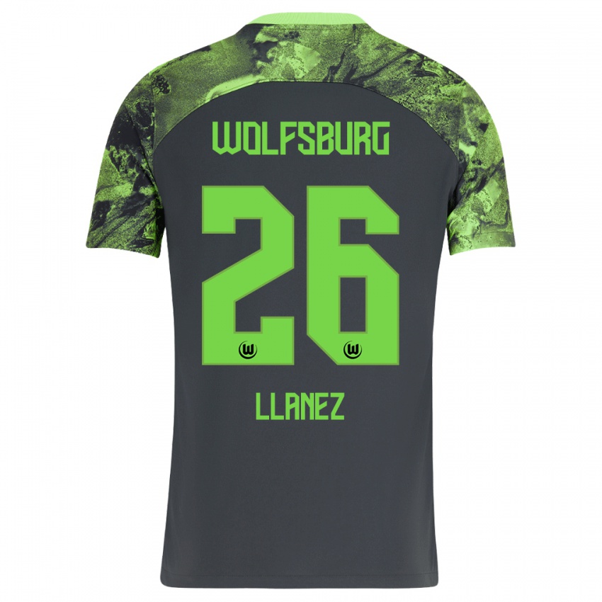 Herren Ulysses Llanez #26 Dunkelgrau Auswärtstrikot Trikot 2023/24 T-Shirt Schweiz