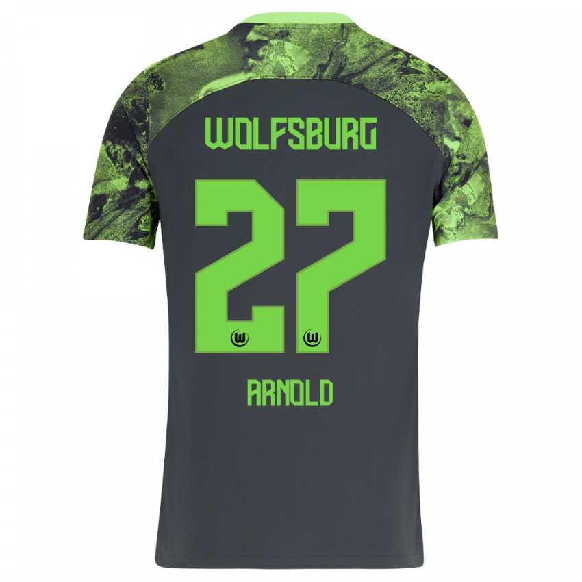 Herren Maximilian Arnold #27 Dunkelgrau Auswärtstrikot Trikot 2023/24 T-Shirt Schweiz