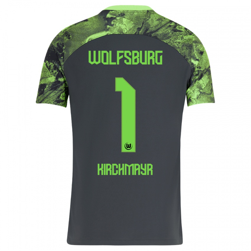 Herren Juri Kirchmayr #1 Dunkelgrau Auswärtstrikot Trikot 2023/24 T-Shirt Schweiz