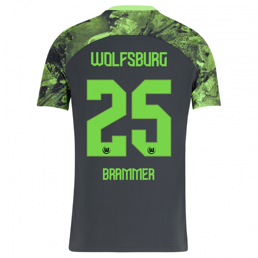 Herren Ole Brammer #25 Dunkelgrau Auswärtstrikot Trikot 2023/24 T-Shirt Schweiz