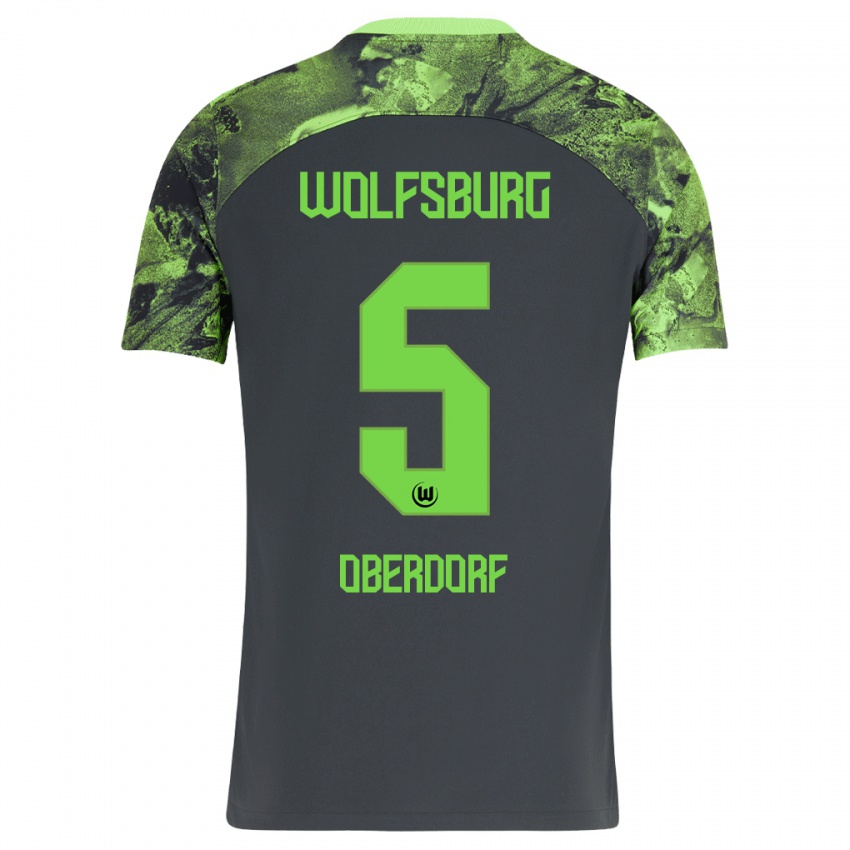 Herren Lena Oberdorf #5 Dunkelgrau Auswärtstrikot Trikot 2023/24 T-Shirt Schweiz