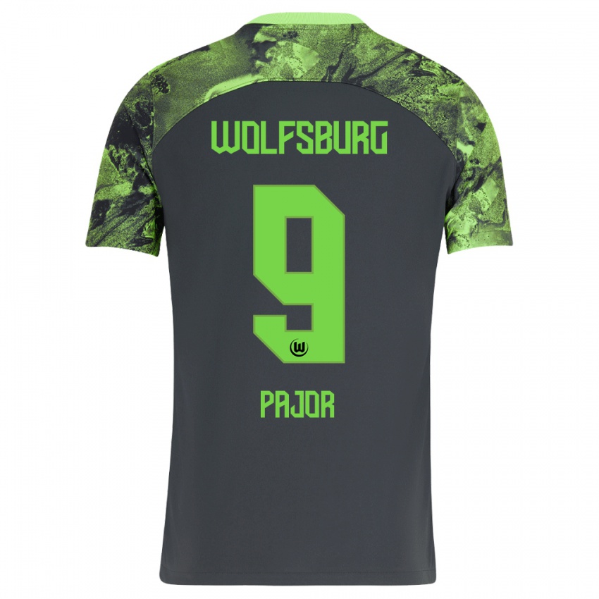 Herren Ewa Pajor #9 Dunkelgrau Auswärtstrikot Trikot 2023/24 T-Shirt Schweiz