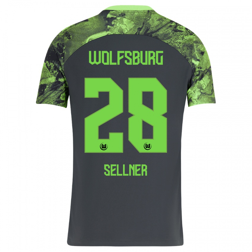 Herren Tabea Sellner #28 Dunkelgrau Auswärtstrikot Trikot 2023/24 T-Shirt Schweiz