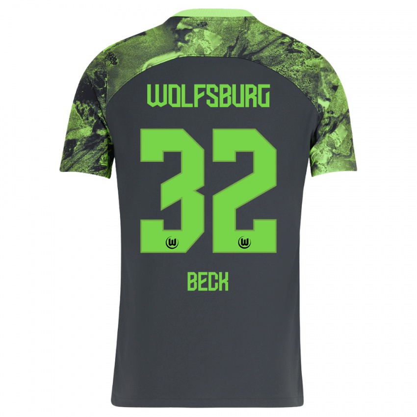 Herren Kiara Beck #32 Dunkelgrau Auswärtstrikot Trikot 2023/24 T-Shirt Schweiz