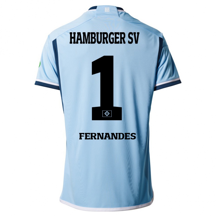 Homme Maillot Daniel Heuer Fernandes #1 Bleu Tenues Extérieur 2023/24 T-Shirt Suisse