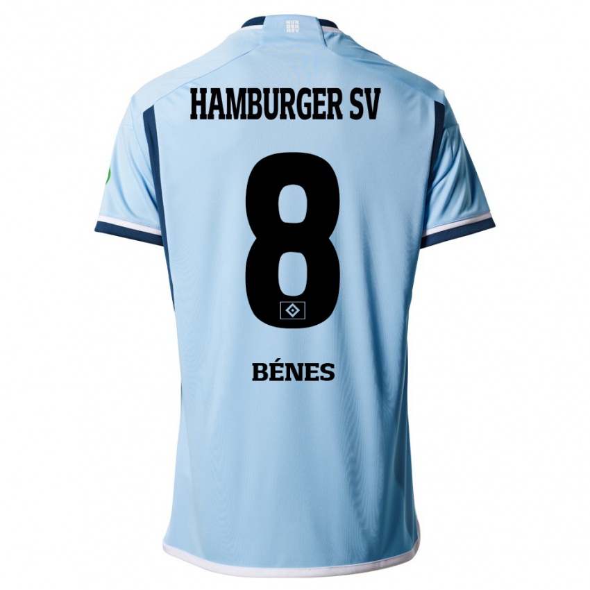 Homme Maillot Laszlo Benes #8 Bleu Tenues Extérieur 2023/24 T-Shirt Suisse