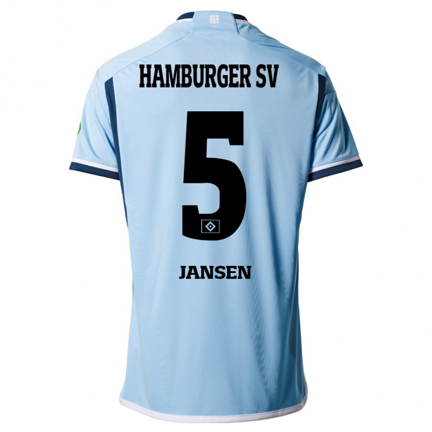 Homme Maillot Marcell Jansen #5 Bleu Tenues Extérieur 2023/24 T-Shirt Suisse