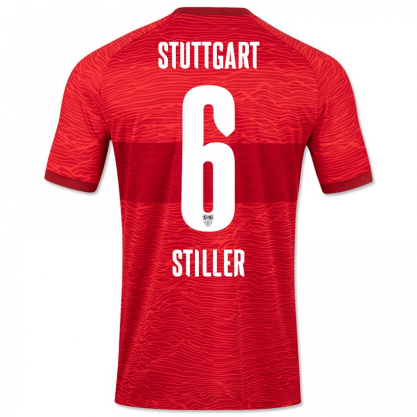 Homme Maillot Angelo Stiller #6 Rouge Tenues Extérieur 2023/24 T-Shirt Suisse