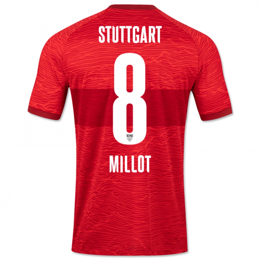 Homme Maillot Enzo Millot #8 Rouge Tenues Extérieur 2023/24 T-Shirt Suisse