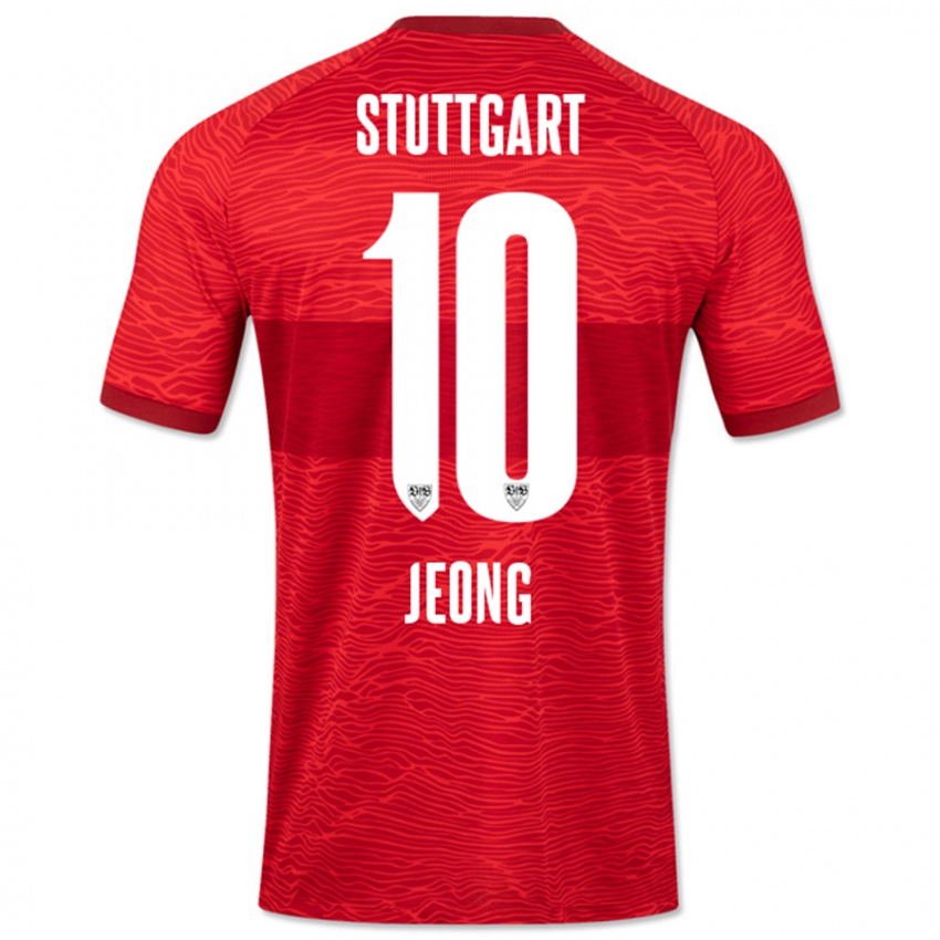 Homme Maillot Woo-Yeong Jeong #10 Rouge Tenues Extérieur 2023/24 T-Shirt Suisse
