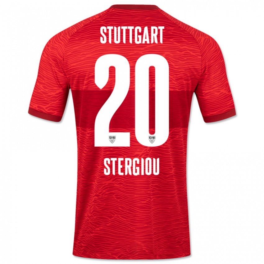 Homme Maillot Leonidas Stergiou #20 Rouge Tenues Extérieur 2023/24 T-Shirt Suisse