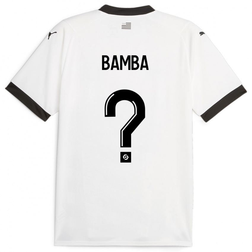 Homme Maillot Rayan Bamba #0 Blanc Tenues Extérieur 2023/24 T-Shirt Suisse