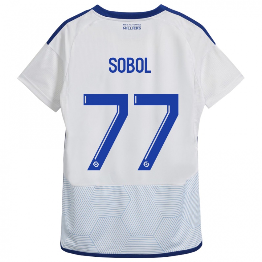 Herren Eduard Sobol #77 Weiß Auswärtstrikot Trikot 2023/24 T-Shirt Schweiz