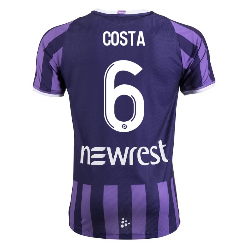 Herren Logan Costa #6 Lila Auswärtstrikot Trikot 2023/24 T-Shirt Schweiz