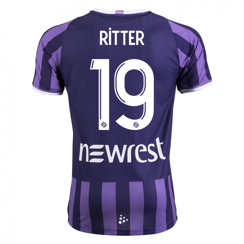 Herren Morgane Ritter #19 Lila Auswärtstrikot Trikot 2023/24 T-Shirt Schweiz