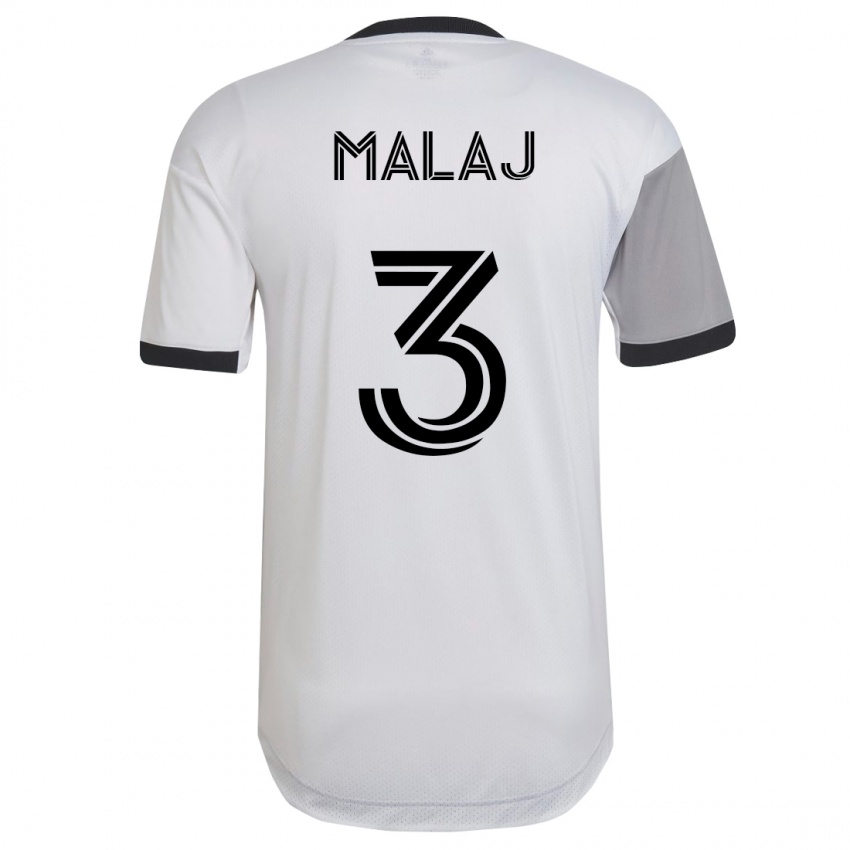 Homme Maillot Albert Malaj #3 Blanc Tenues Extérieur 2023/24 T-Shirt Suisse