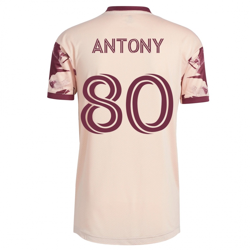 Homme Maillot Antony #80 Blanc Cassé Tenues Extérieur 2023/24 T-Shirt Suisse
