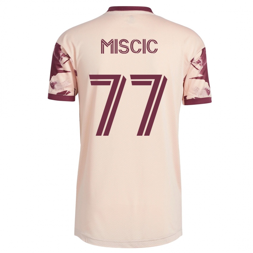 Homme Maillot Selmir Miscic #77 Blanc Cassé Tenues Extérieur 2023/24 T-Shirt Suisse