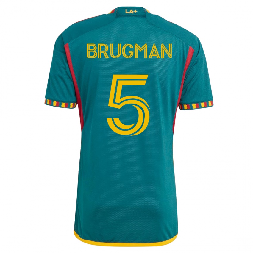 Homme Maillot Gastón Brugman #5 Vert Tenues Extérieur 2023/24 T-Shirt Suisse