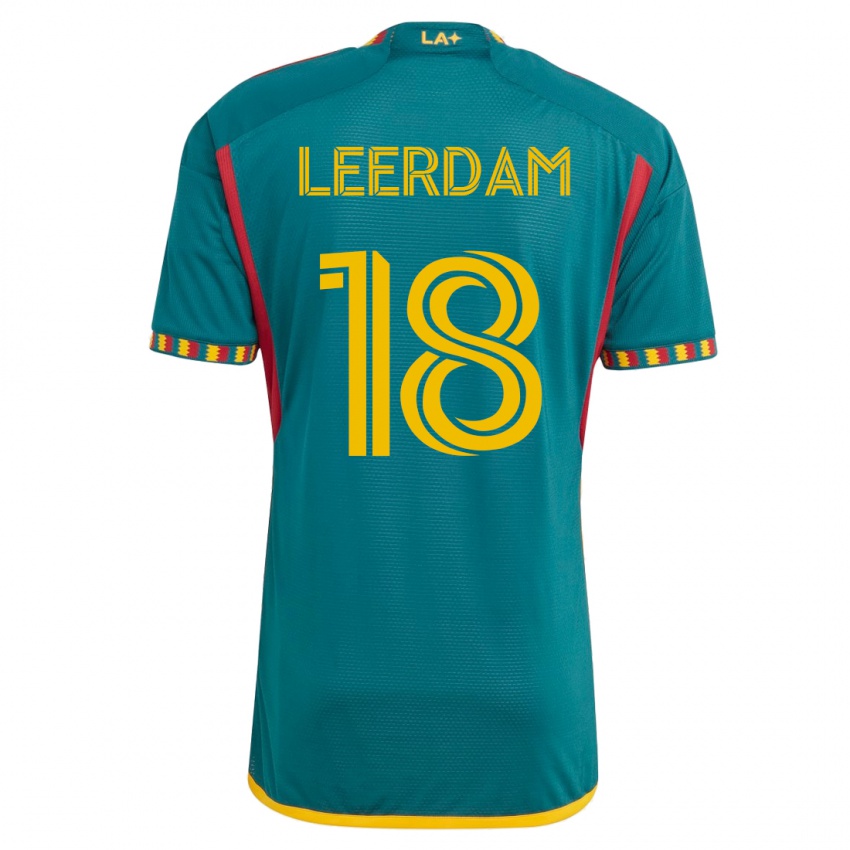 Homme Maillot Kelvin Leerdam #18 Vert Tenues Extérieur 2023/24 T-Shirt Suisse